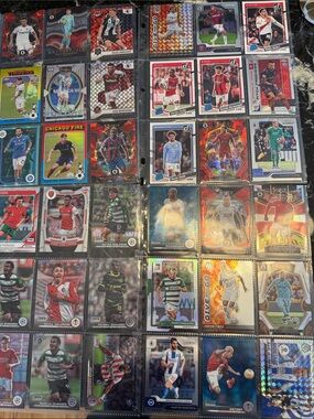 Topps Football Card Collection - Red, Blue, Green, Black, White Accents 45 cards